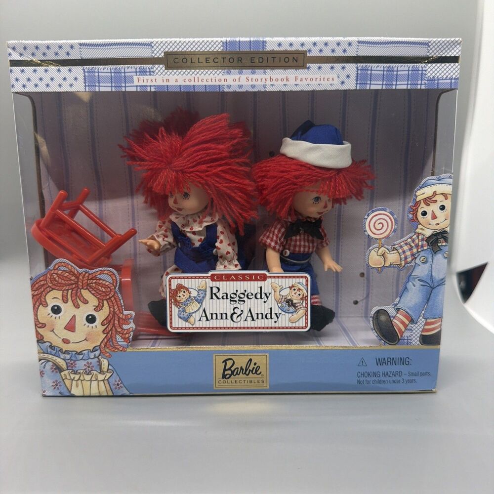 1999 Mattel Barbie Tommy & Kelly as Raggedy Ann & Andy 24639 *NRFB*